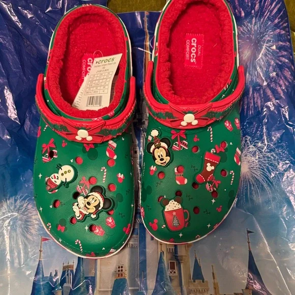 Mickey and Minnie Mouse Holiday Clogs for Adults by Crocs - Picture 2 of 5